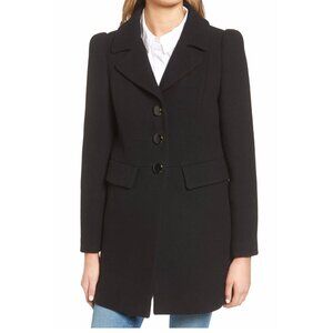 NEW $350+ kate spade new york ELEGANT peacoat COAT WOOL BLACK COZY WARM WINTER S